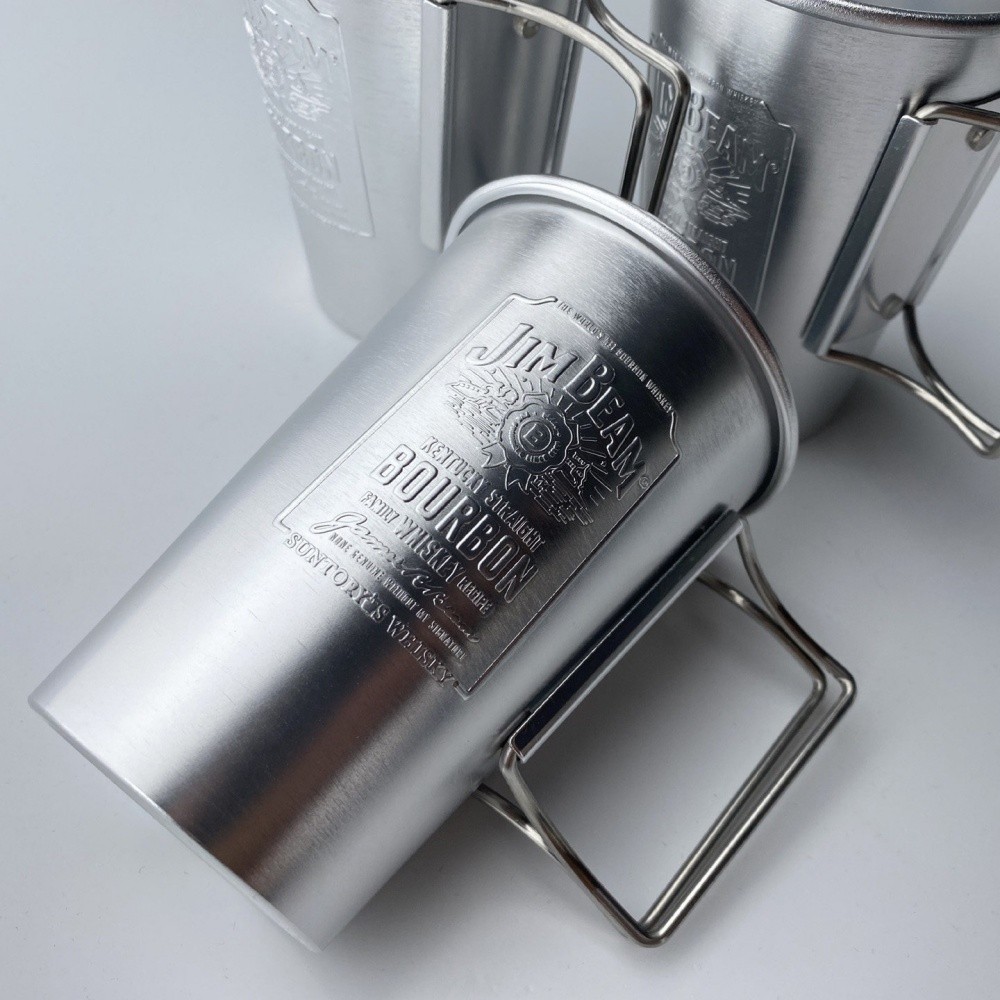 Nhật Bản Kim Bin JIM BEAM Tất Cả Nhôm Cắm Trại Ngoài Trời Cốc Nước Bia Cốc Cà Phê Quán Cà Phê Thanh 