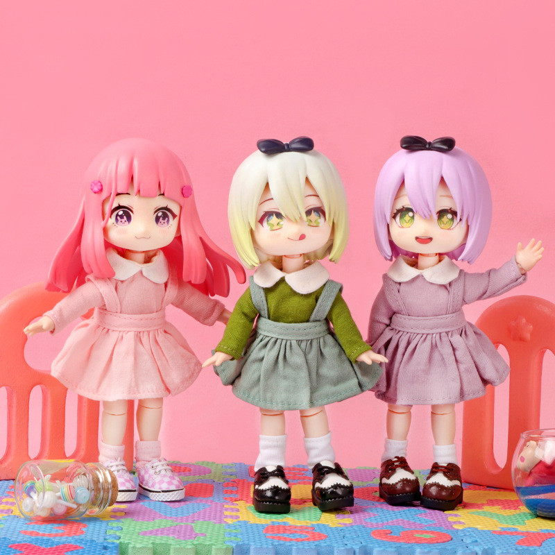 Hale Anime OB11 Búp Bê Dài Tay Lá Sen Phù Hợp Với 12 Điểm Cơ Thể Có Thể Mặc BJD Phụ Kiện Búp Bê GSC 