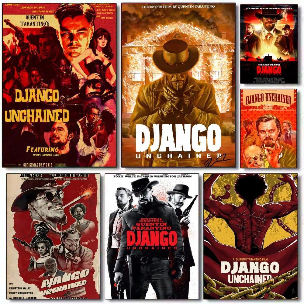 Django Unchained Phim Nghệ Thuật Cao Cấp Vải Chống Thấm Nước Poster Trang Trí Tường Cho Phòng Khách 