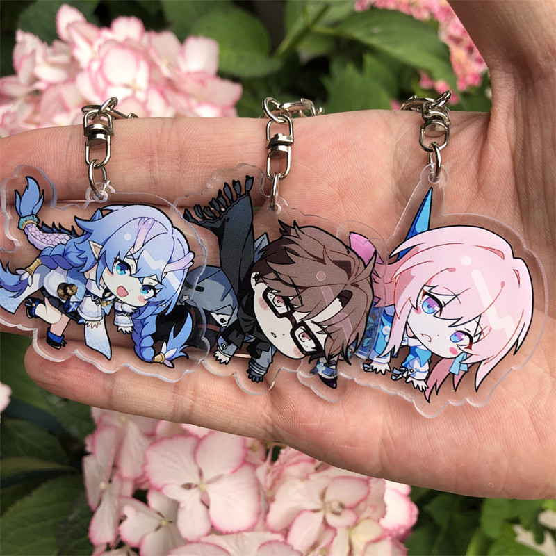 Honkai: Star Rail Arlan Serval Natasha Seele Wolf Bronya Clara Herta Welt Yang Sampo Keychain Game A