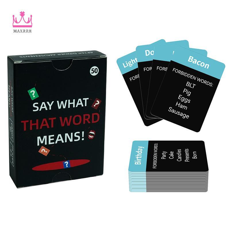 Maxrrh Nói những gì từ đó có nghĩa là, Mô tả từ dành cho người lớn Thẻ trò chơi trên bàn Đoán thẻ tr