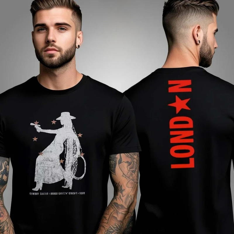 Áo thun Beyonce Cowboy Paris mới Stade De France Unisex hai mặt sang trọng dành cho nam và nữ hàng đ
