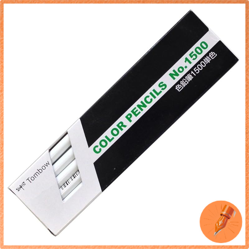 Tombow Pencil Colored Pencil 1500 Single Color White 1 Dozen 1500-01