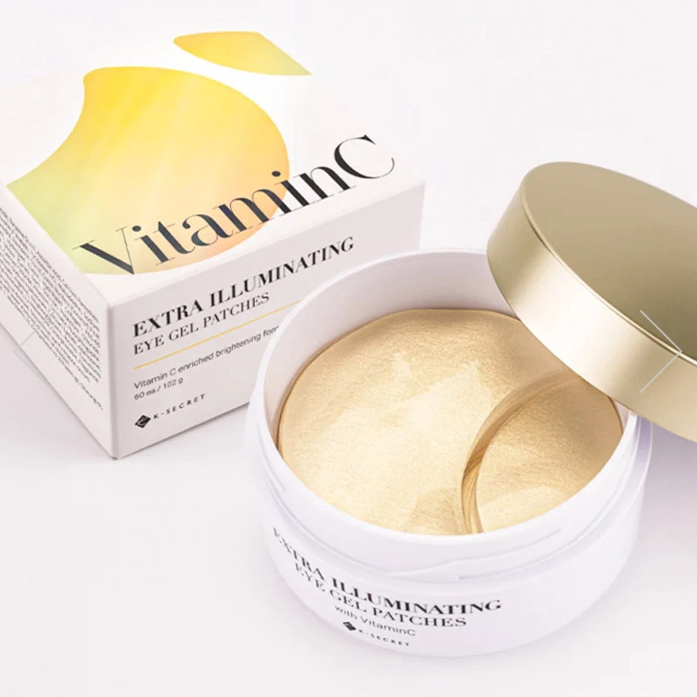 K-SECRET Vitamin C Under-Eye Patches Extra Illuminating Eye Gel Patches 60pcs