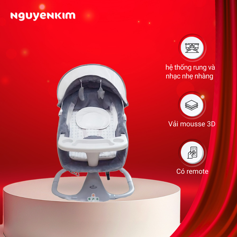 Nôi điện Gluck Baby có bàn ăn SG001