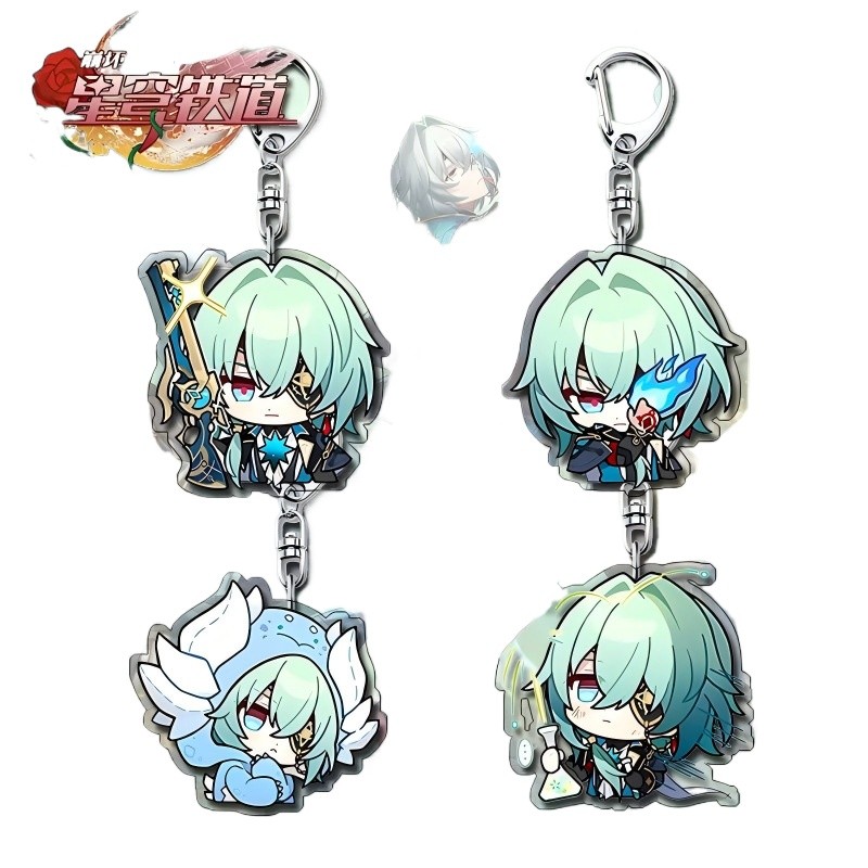 Game Honkai：Star Rail Figures Keychains Anaxa Chrysos Heirs Kiana Cosplay Pendant Keyrings Jewelry I