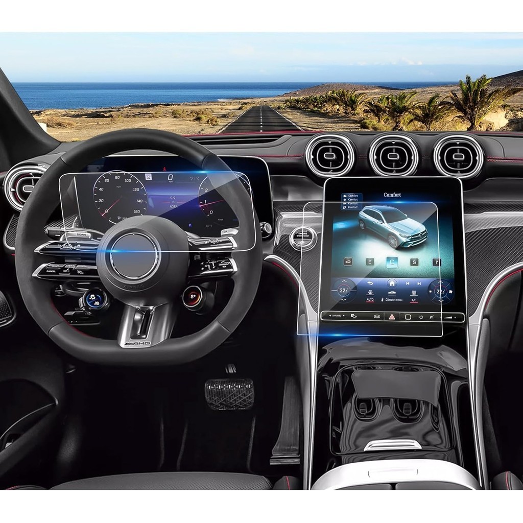 (2 Gói) Mercedes C300 (2022-2025) / GLC300 (2023-2025) Bảo vệ màn hình cho màn hình (11.9In Navi + 1