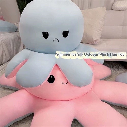 [Hàng có sẵn] Quà tặng cho bạn gái Malambot SoftIce Silk Octopus Pink to Blue Animal Plush Toy China