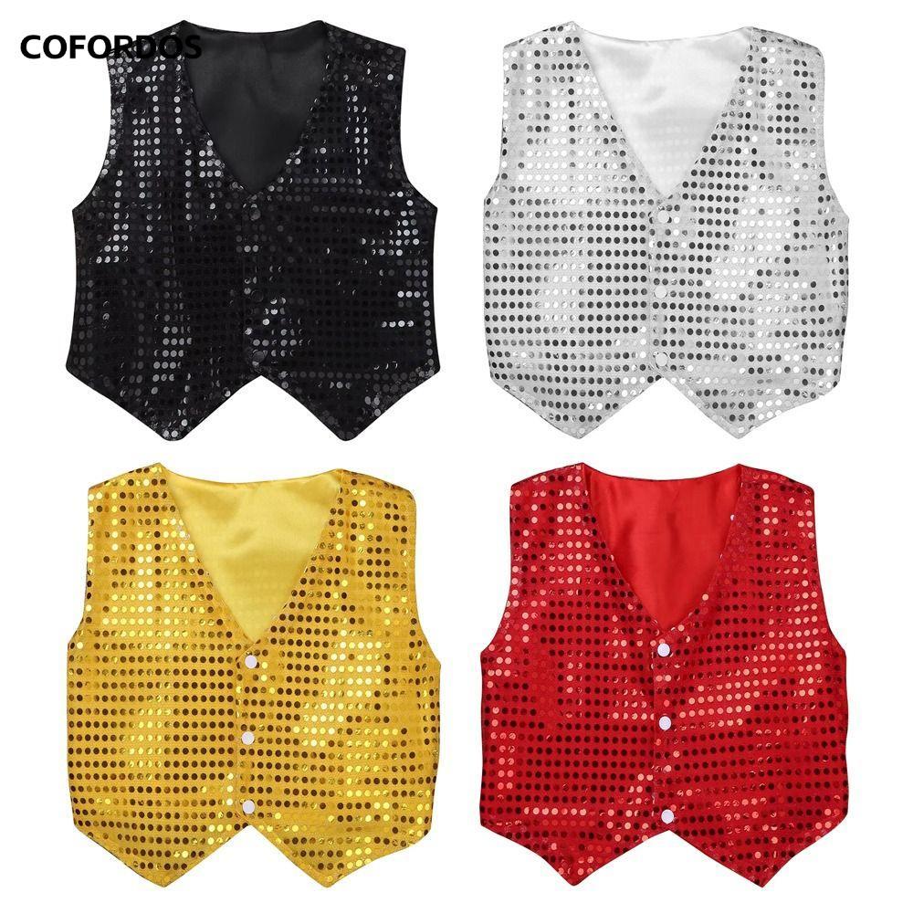 Áo ghi lê Hip-hop COFORDOS, Áo Vest đính cườm thiết kế theo phong cách, áo Vest Sequins Dressy Look 