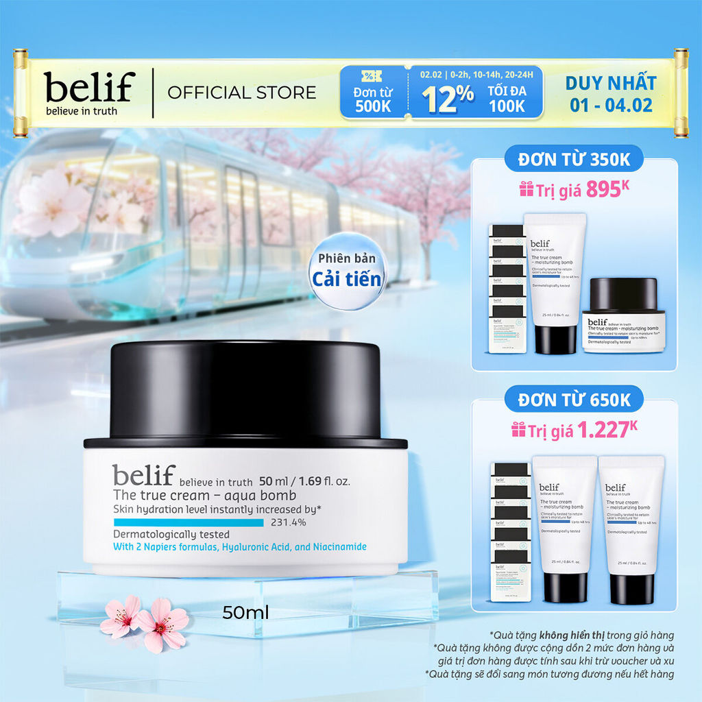 [belif Official] Kem cấp ẩm tức thì dạng gel belif The True Cream Aqua Bomb