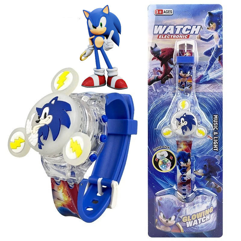 Sonic Kids Watch Đồng Hồ Trẻ Em Con Quay Gyro Đèn LED Nhảy Màu Unicorn Watch for Boys Girls Quà Tặng
