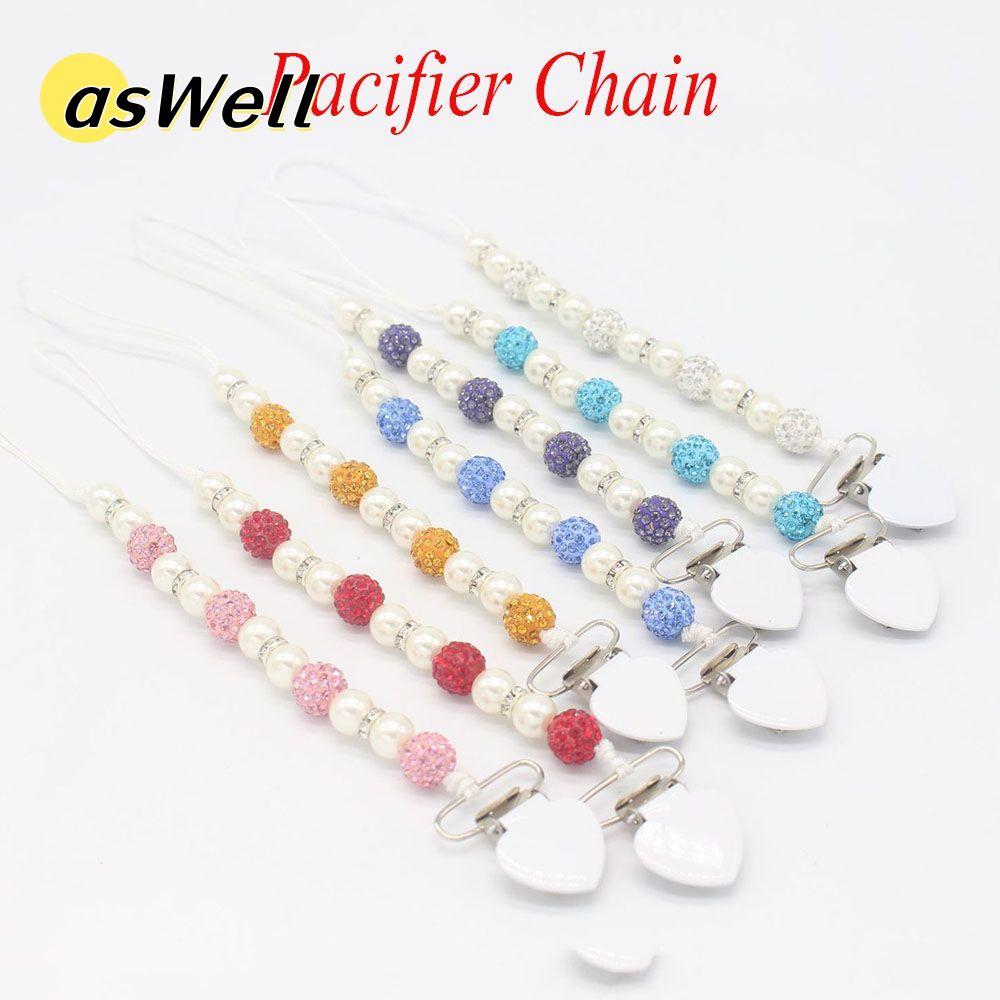 ASWELL Soother Chain Boy Girl Giá đỡ núm vú pha lê nóng
