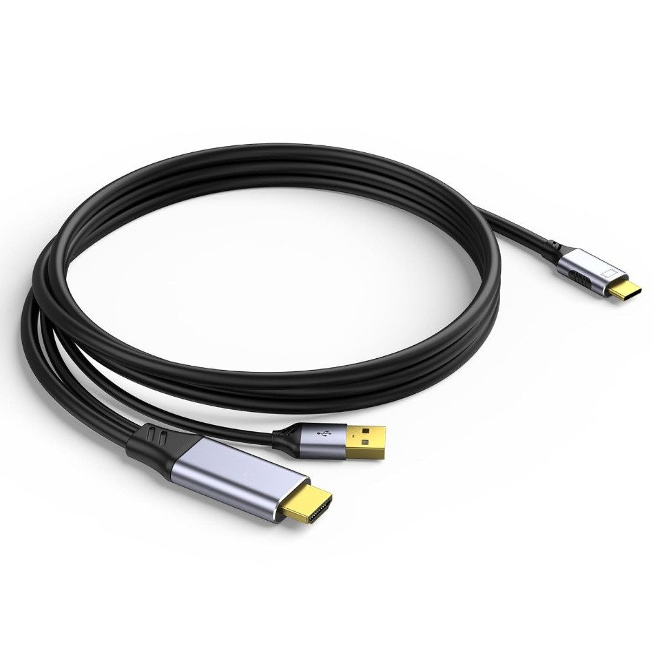 Cáp chuyển đổi HDMI sang USB C 2M 4K @ 60Hz, Màn hình PC sang Type-C cho máy tính xách tay, Sàn hơi 