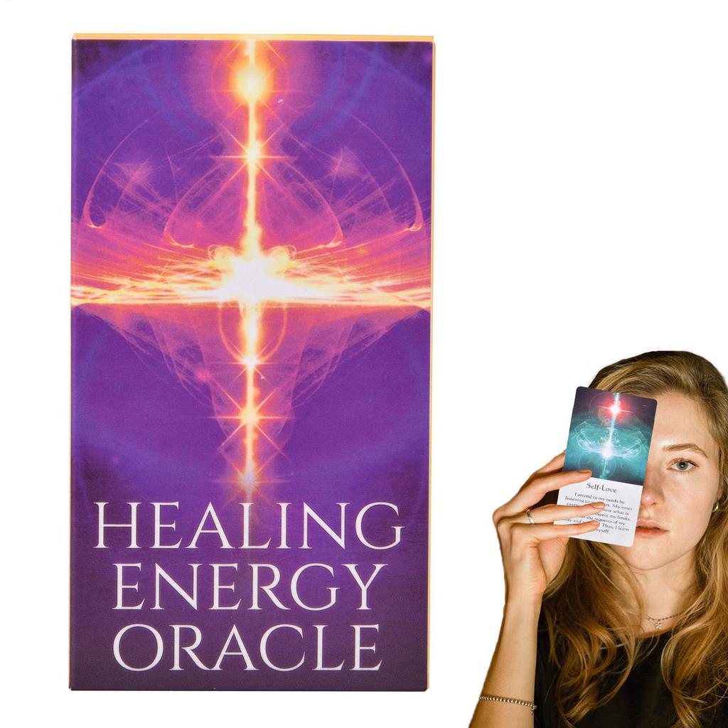 Healing Energy Oracle Cards 54 chiếc Phiên bản tiếng Anh Tarot Deck Wisdom Of The Divine Witchy Begi