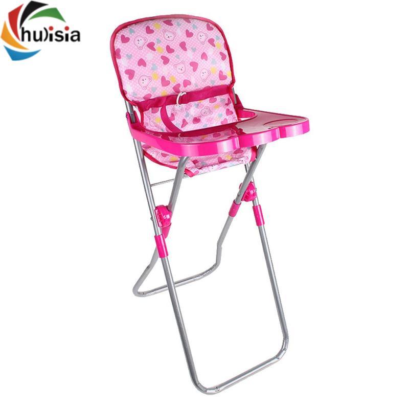 Chalisia 12inch Búp Bê Bé Ghế Ăn Cao Búp Bê Mầm Non Nội Thất Phòng Đồ Chơi Hoa Hồng Đỏ