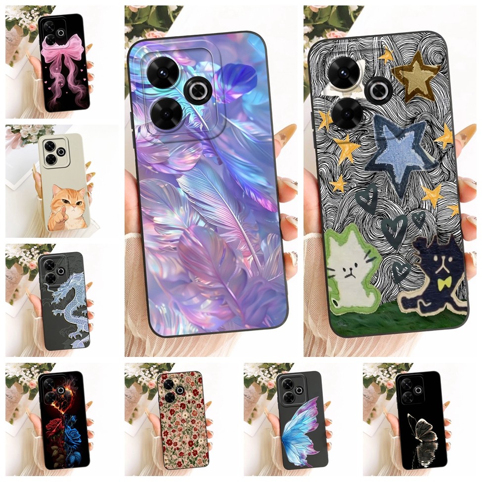 Ốp lưng cho Redmi 13x 4G Vỏ điện thoại silicon vẽ ngộ nghĩnh dễ thương 2404ARN45A