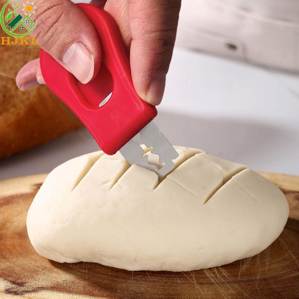 HJKL 2 chiếc Máy cắt tỉa bánh mì, Mini với máy cắt thay thế Máy cắt bột chua, Dụng cụ làm bánh mì có thể mở rộng Công cụ chấm điểm bánh mì Lame