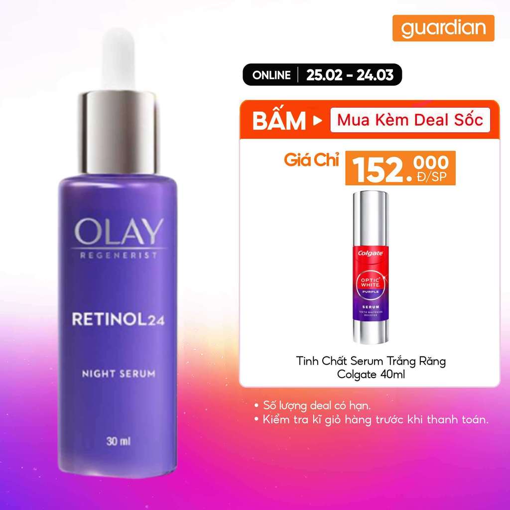 Tinh Chất Serum OLAY RETINOL24 Giúp Hỗ Trợ Mờ Nếp Nhăn 30ML | Guardian Việt Nam
