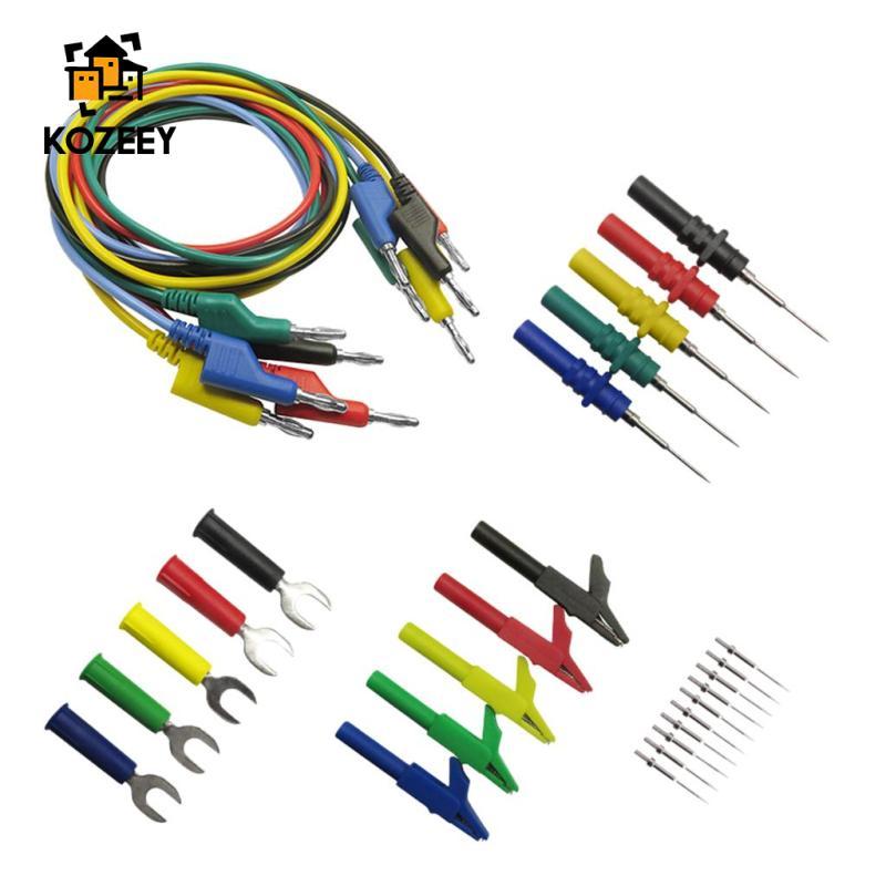 KOZEEY 4mm Banana to Banana Plug Test Kit cho vạn năng với kẹp cá sấu