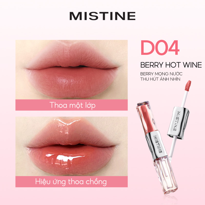 【 Phiên bản nâng cấp 】MISTINE Hai kiểu trang điểm môi Mềm mịn mỏng nhẹ Khóa màu bền lâu Không dễ dính cốc 1.5g+1.5g | BigBuy360 - bigbuy360.vn
