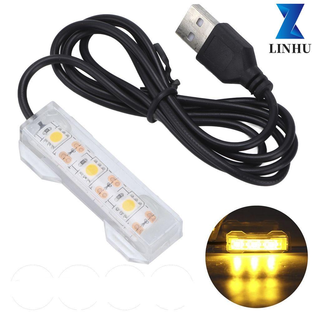 LINHU Aquatic Plant Light Aquatic Plant Aquarium Sạc Bể cá Đèn LED chiếu sáng LED USB Đèn bể cá