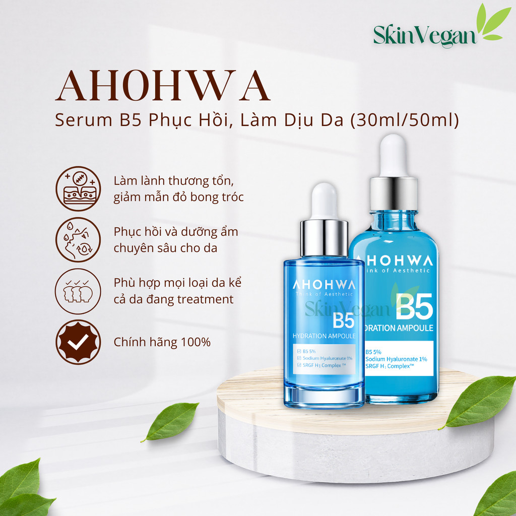 Serum B5 AHOHWA Hydration Ampoule Phục Hồi Da Sau Treatment 30ml