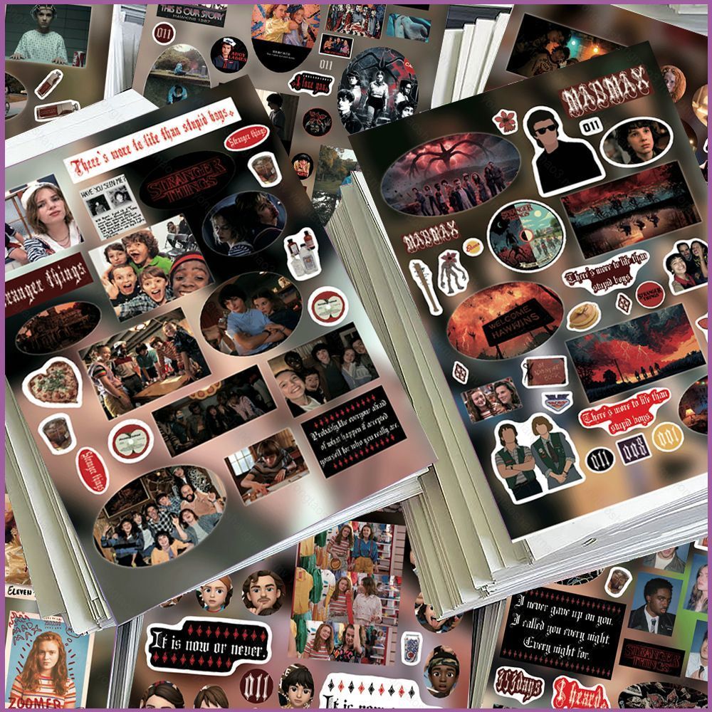 YT3 8 Tờ / bộ Stranger Things Dán Mike Wheeler Demogorgon Graffiti Hành Lý Chống Thấm Nước Trang Trí