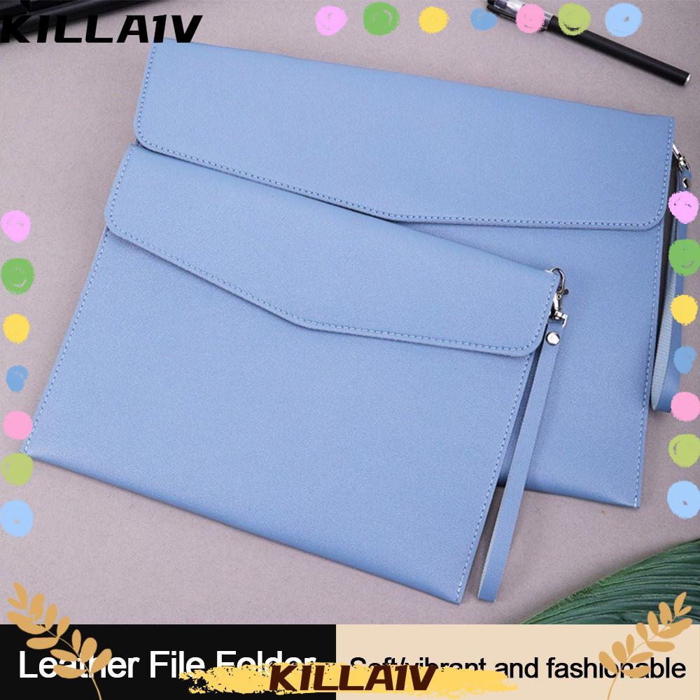 Thư mục tập tin da KILLA1V, A4 A5 có tay cầm Túi đựng tài liệu bằng da, Thư mục phong bì A4 Túi đựng
