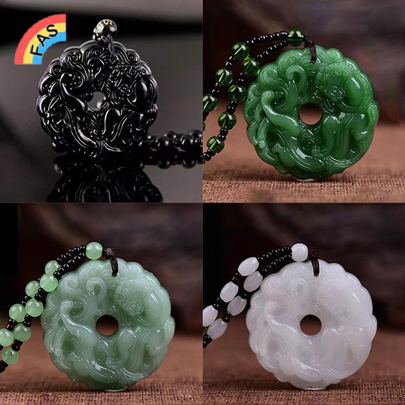 [FAS] Dây Chuyền Bùa Cổ Trang Ngọc nhiều màu, Phong Cách Trung Quốc, Thích Hợp Làm Quà Tặng