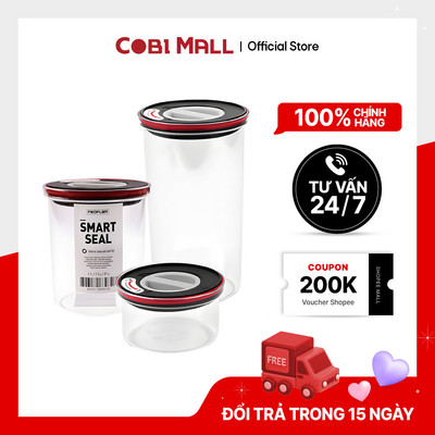 Hộp Đựng Thực Phẩm Kín Thông Minh Cobi Home – Miệng Tròn, Nắp Khóa An Toàn, Tiện Lợi