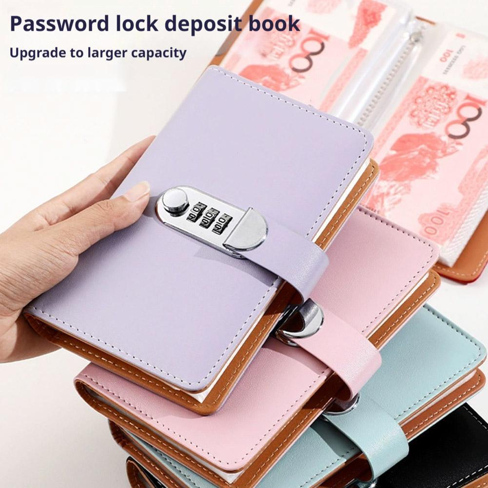 A6 50 Lá Thử Thách Ngân Sách Notebook Chất Kết Dính Lưu Trữ Tiền Mặt Phong Bì Tiền Gửi Sách Tiền Mặt