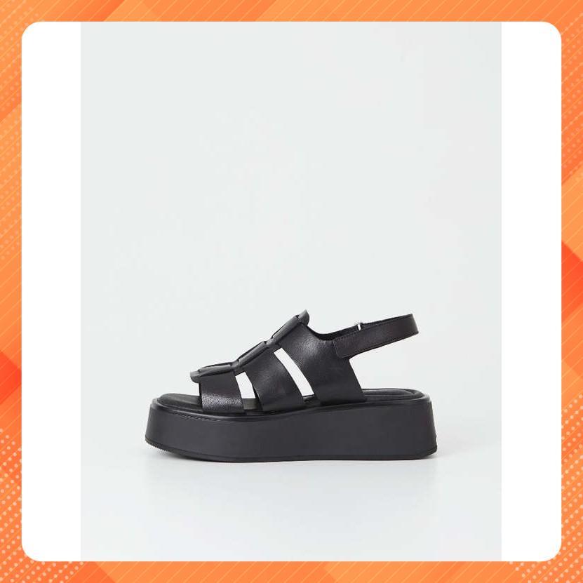Giày chính hãng Platform Vagabond Courtney Fisherman Sandals Black - Đen