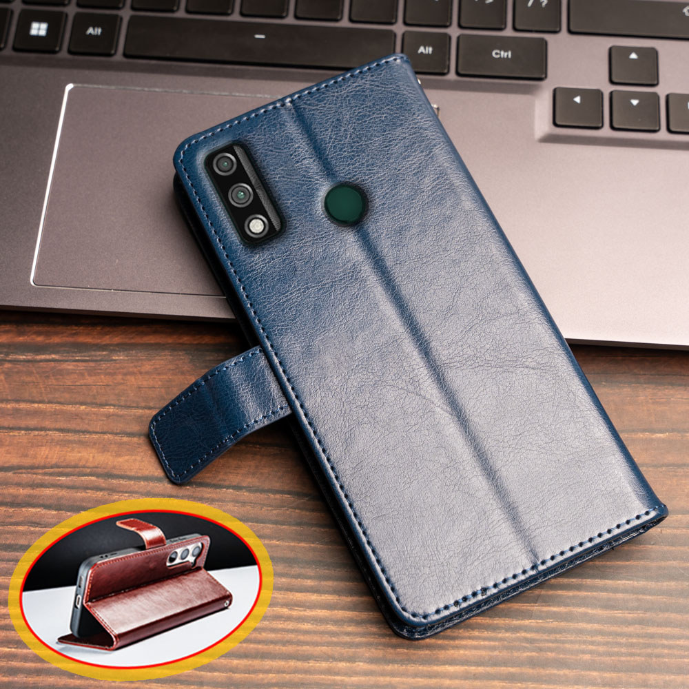 Ví Lật Da Ốp Lưng Điện Thoại Huawei Y8s JKM-LX1 JKM-LX2 JKM-LX3 Chân Đế Hộp Đựng Thẻ TPU Chống Sốc