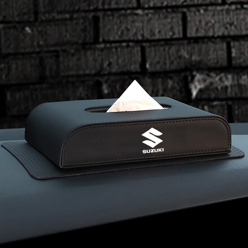 Đồ Dùng Xe Ô Tô Da PU Đơn Giản Hộp Đựng Khăn Giấy Dành Cho Suzuki Swift XL7 SX4 Alto Jimny GSX R150 
