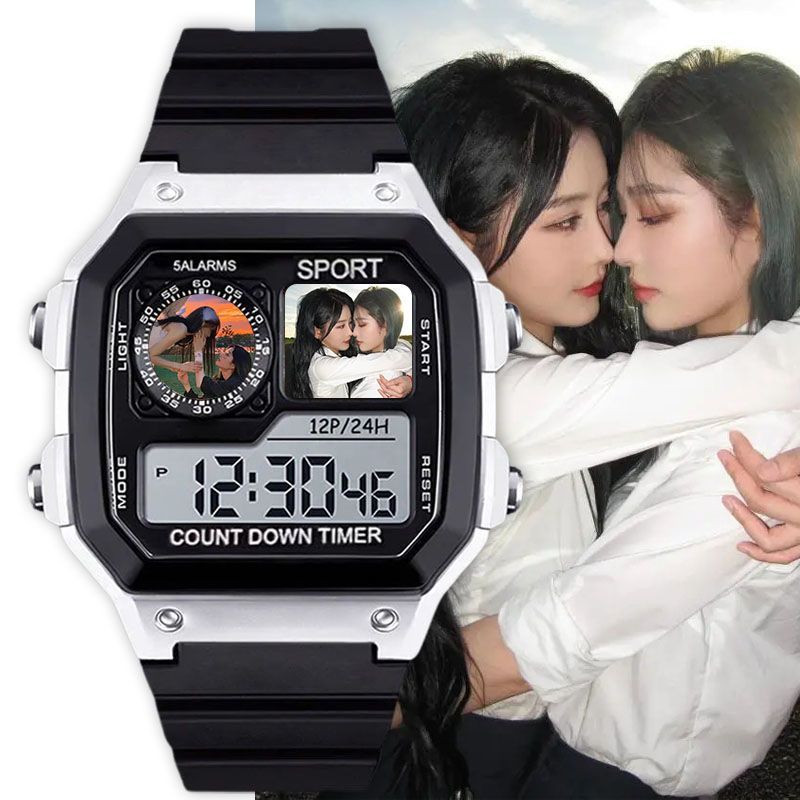 Trẻ Em Hoạt Hình Đồng Hồ Màu Điện Tử Chống Thấm Nước snh48 Wang Yizhou Shiyu Thơ Tranh Cảm Xúc Yi Ho