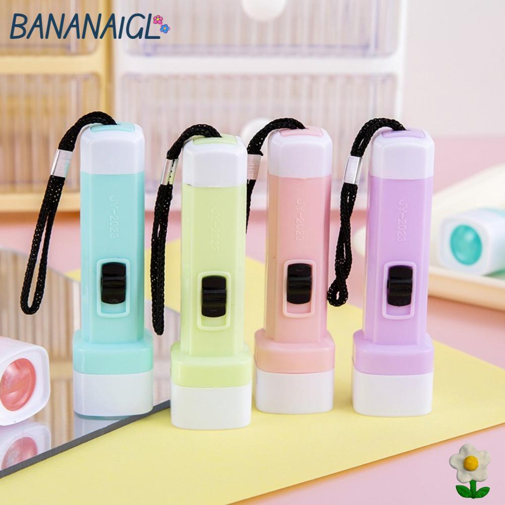 BANANA1GL 5 / 10 Chiếc Đèn Pin LED Mini, Đèn Pin LED Ánh Sáng Mạnh Màu Macaron, Đèn Pin Móc Khóa Chi