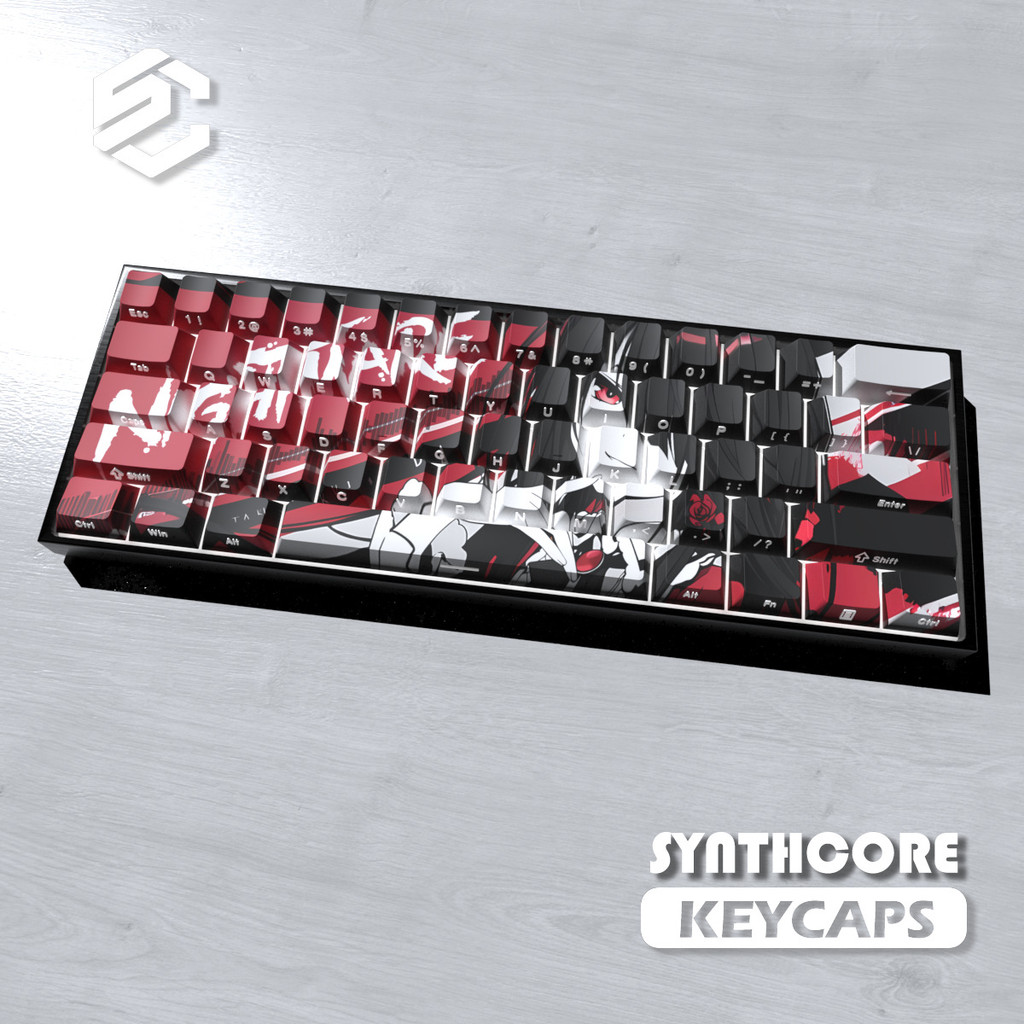 Tokisaki Crazy Ba Nút Nắp Chất Liệu PC Sương Mù Trong Suốt Hỗ Trợ wooting EZ63MADE68 Hero68ND63 Nigh