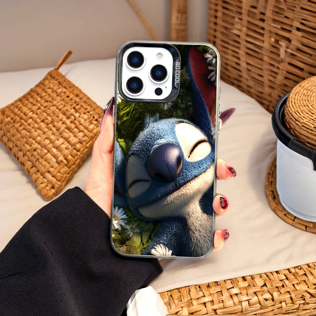 Stitch grass iPhone Cho 11 case iPhone 16 plus 13 pro max 15plus cover 15pro soft case