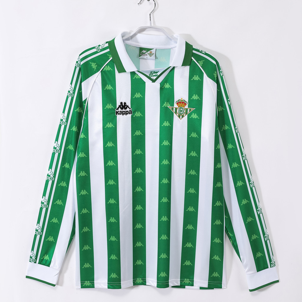 Phiên Bản Retro Real Betis 1995 / 97 Nam Real Betis Nhà Áo Sơ Mi Bóng Đá Tay Dài