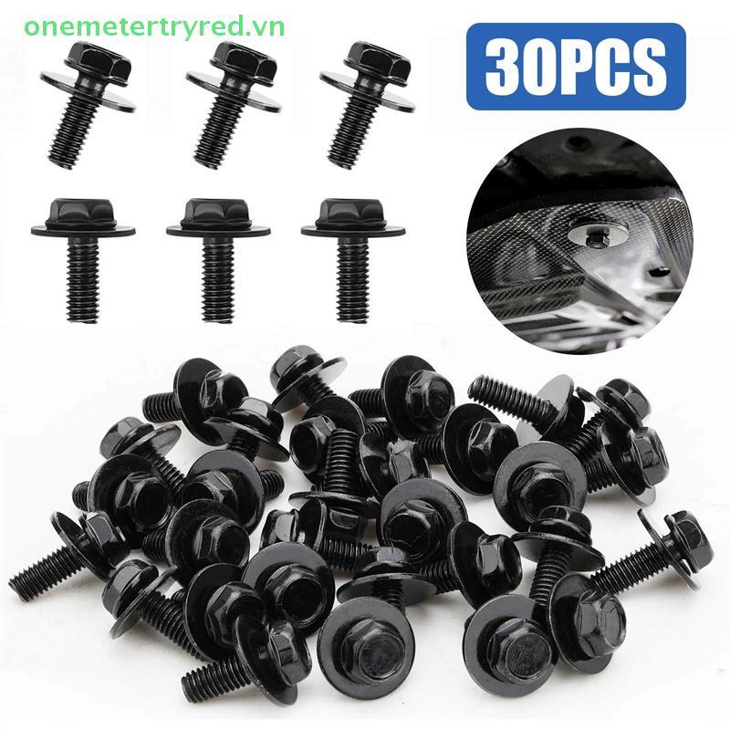 Metertryred 30 Bu lông chảo truyền động M6 X 1.0, Bu lông chảo dầu truyền động 17mm Đầu lục giác với