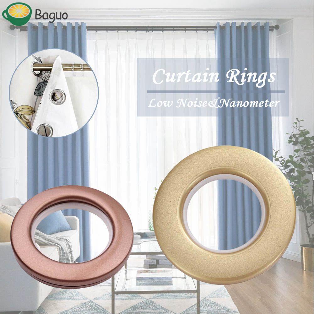 BAGUO Rèm Nhẫn Ánh Sáng Mờ 9 Màu Rèm Phụ Kiện Vòng Khóa Lỗ Vòng Tròn La Mã