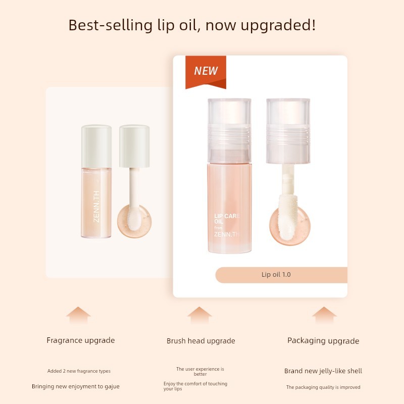 ZENN.TH / zennth White Peach Lip Oil Lip Essence Lip Mask Lip Oil Lip Gloss Dưỡng Ẩm Son Môi Nữ