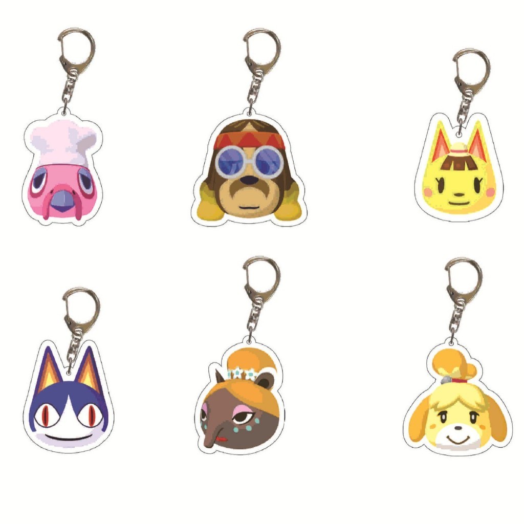 Anime Keychain Acrylic Pendant Animal Crossing Keychain