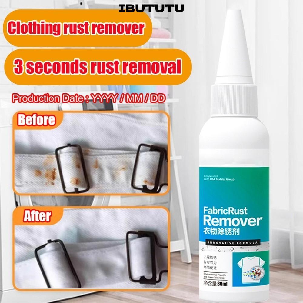 IBUTUTU Vải Tẩy Rỉ Sét, Dành Cho Đồng Rỉ Bẩn Loại Bỏ Quần Áo Tẩy Rỉ Sét, Nước Rỉ 80ml Trà Rỉ Rỉ Sét 