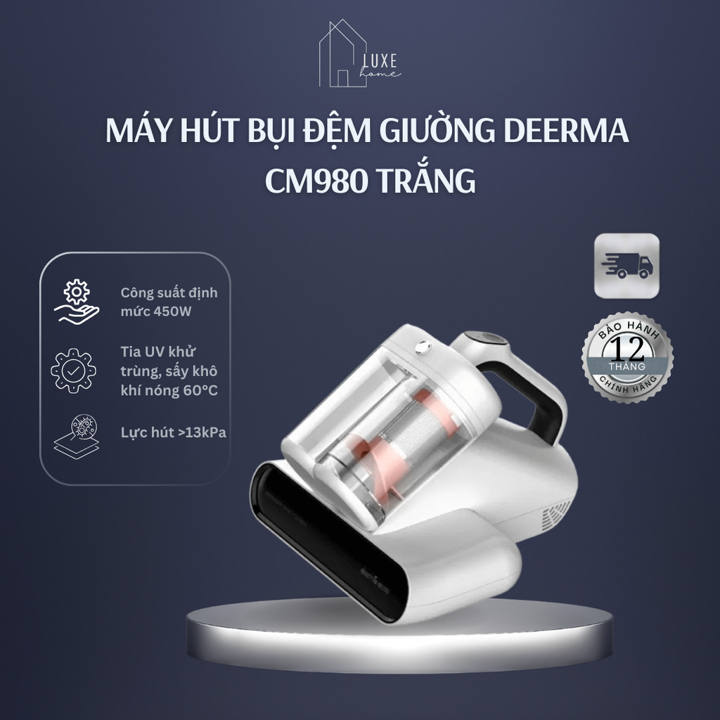 Máy hút bụi đệm giường Deerma CM980 trắng