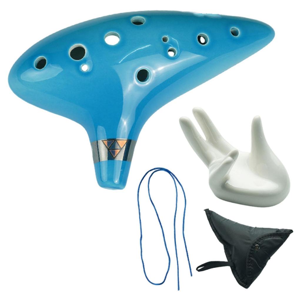 Gốm Chuyên Nghiệp Ocarina 12 Lỗ Mini Sáo Điều Chỉnh Chính Xác Tay Còn Lại Cho Trẻ Tập Đi Học Âm Nhạc