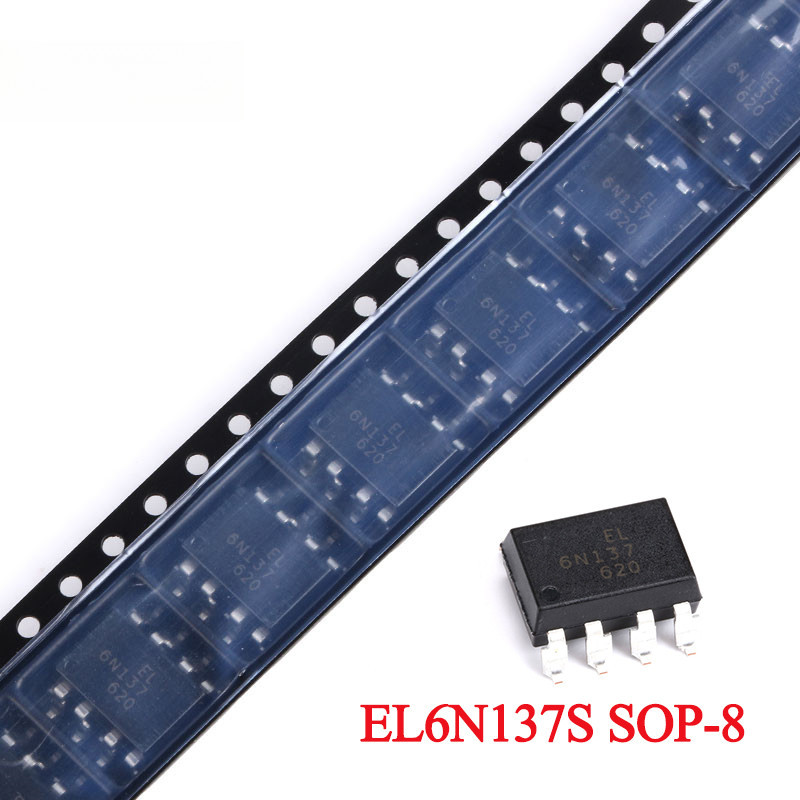 10 Cái / 5 Cái 6N137S SOP8 6N137SD EL6N137S SOP 6N137 SOP-8 SMD Opto-Bộ cách ly Logic Đầu ra Bộ ghép
