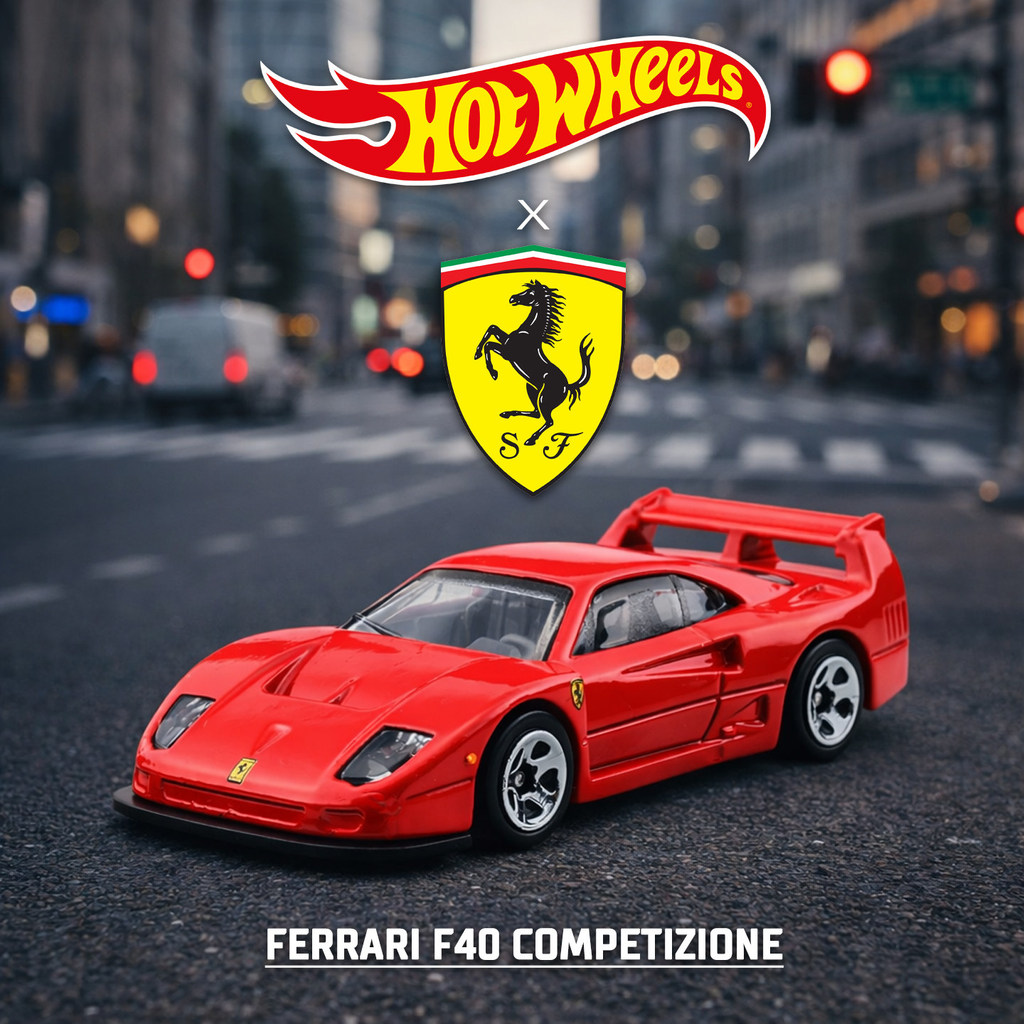 Mẫu xe hợp kim Ferrari F40 SF90 Đồ chơi mô phỏng Xe mô hình 25K Hàng mới về