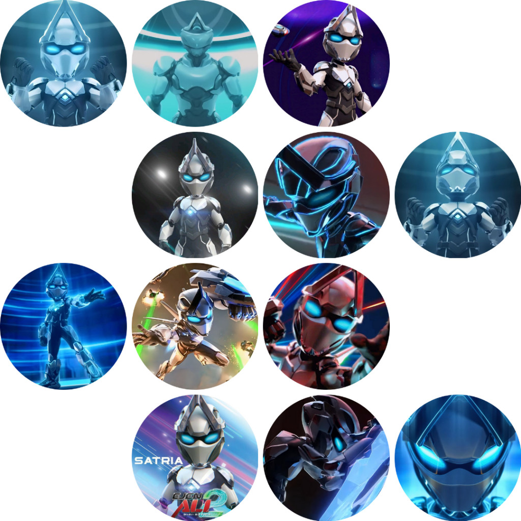 HUY HIỆU | Ejen Ali Satria Button Badge - Pin Size 58mm | Pin Cài Áo