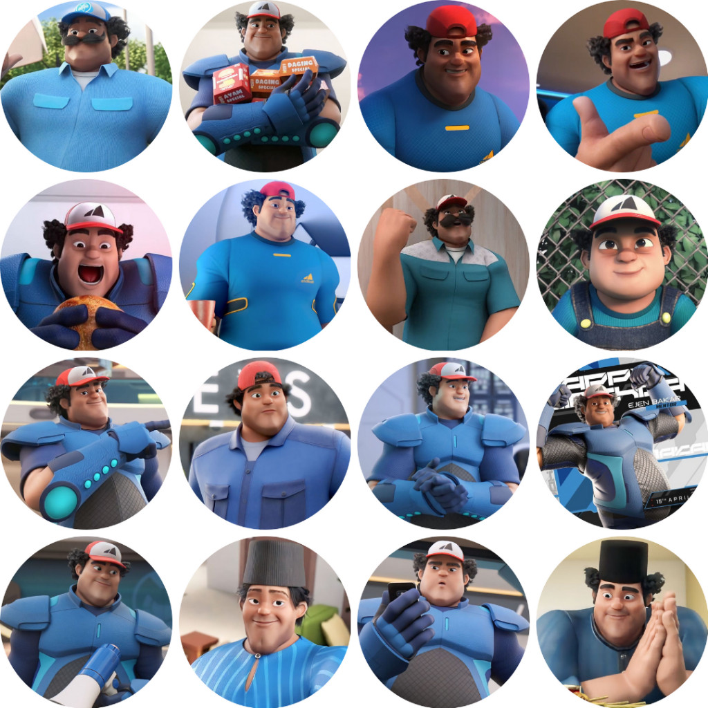 HUY HIỆU | Ejen Ali Ejen Bakar Button Badge - Pin Size 58mm | Pin Cài Áo